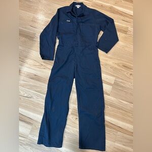 WearGuard Vintage Long Blue Coveralls, Size 38 Regular “Curt” Name Embroidered